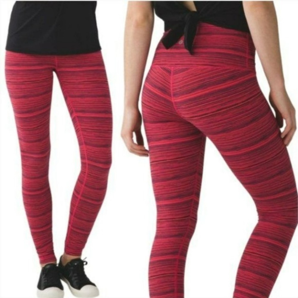 Lululemon Hi Rise Wunder Under Pant Cyber Boom Juice Alarming